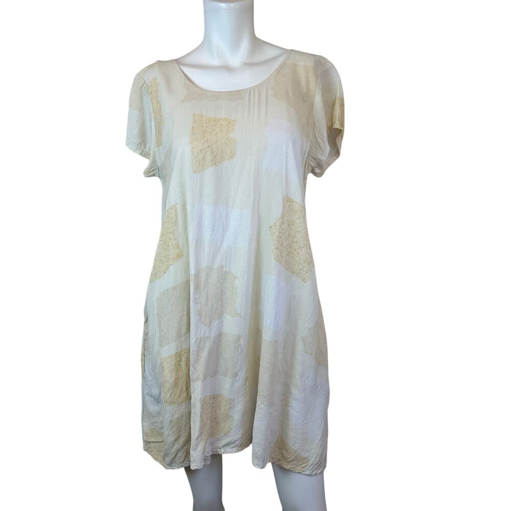 Vintage Jams World Mini Dress riss Cross Tie Back sz M